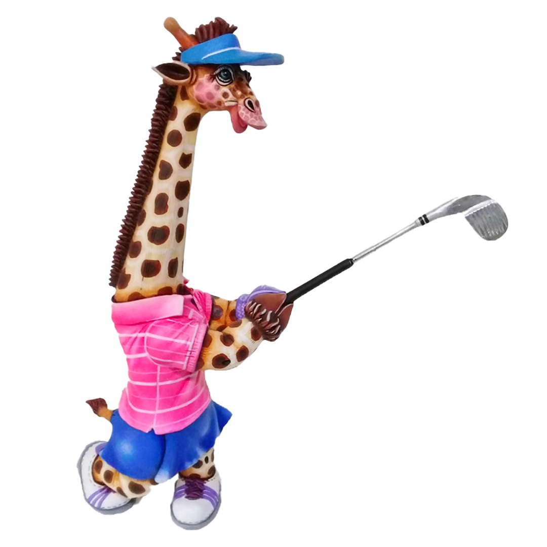 Carlos and Albert Lady Giraffe Golfer